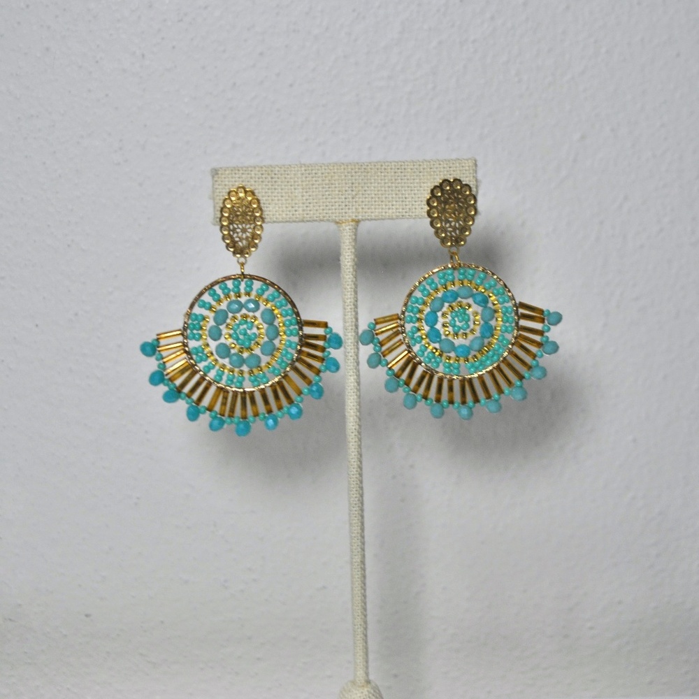Turquoise/Gold Earrings